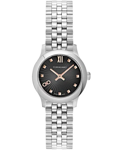 Ferragamo Women's Silver Stainless Steel Bracelet Watch 25mm