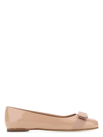 FERRAGAMO WOMEN'S SKIN LEATHER VARINA BALLERINAS