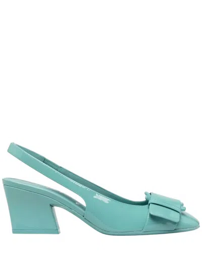Ferragamo Women's Slingback Buckle Pumps In Blue