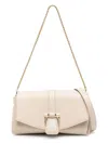 Ferragamo Women Small Leather Crossbody Bag In Grey