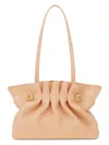 Ferragamo Pink Crossbody Bag With Chain-link Handle And Gancini Plaque On The Front In Pink
