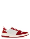 Ferragamo Leather And Suede Sneakers With Contrast Panels