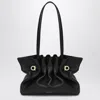 Ferragamo Black Leather Piercing Top Handle Bag