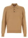 Ferragamo Stretch Camel Blend Polo Shirt