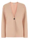 Ferragamo Stretch Viscose Blend Cardigan In Pink