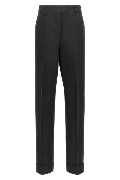 FERRAGAMO FERRAGAMO WOMEN STRETCHED PLEATED TROUSERS