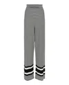 Ferragamo Striped Knit Pants In Black