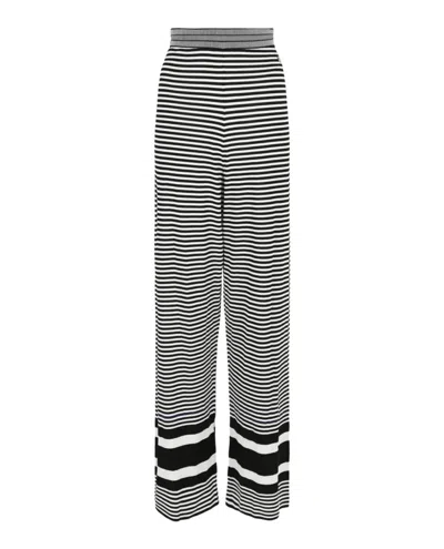 FERRAGAMO WOMEN'S STRIPED KNIT PANTS IN MULTI