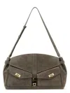 Ferragamo Adjustable Strap Suede Shoulder Bag