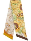 Ferragamo Sunflower Print Rectangular Scarf In Multicolor