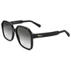Ferragamo Women's 56 Mm Grey Sunglasses In Black