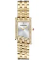Ferragamo Women's Swiss Asymetrique Diamond Accent Gold Ion Plated Bracelet Watch 22x36mm In Gold