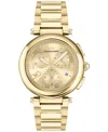 FERRAGAMO WOMEN'S SWISS CHRONOGRAPH GOLD ION PLATED BRACELET WATCH 40MM