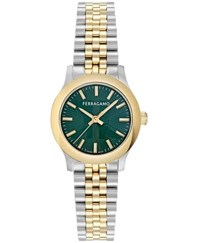 Ferragamo Women's Swiss Duo Two-tone Stainless Steel Bracelet Watch 28mm In Multi