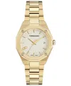 Ferragamo Women's Swiss Edge Gold Ion Plated Bracelet Watch 34mm In Gold