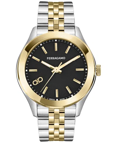 Ferragamo Women's Swiss Two-tone Stainless Steel Bracelet Watch 38mm In Two Tone