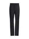 Ferragamo Wool Trousers With Belt Loops And Button Detail In Blue