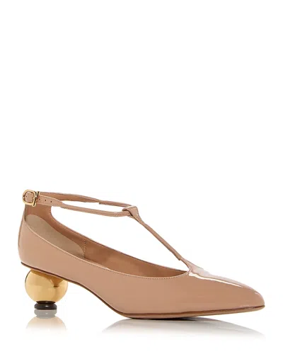 FERRAGAMO WOMEN'S TANIA T STRAP PUMPS