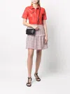 Ferragamo Patterned Cotton-blend Flounce Skirt In Multi
