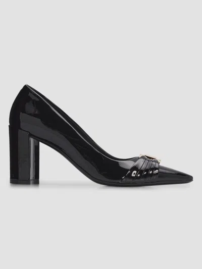 Ferragamo Women's Tillya Gancini Toe 70mm Patent Leather Block Heel Pump In Multi