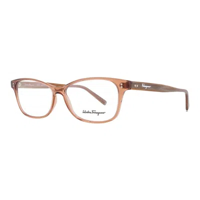 Ferragamo Women's Transparent Marble-style Eyeglass Frames In Metallic