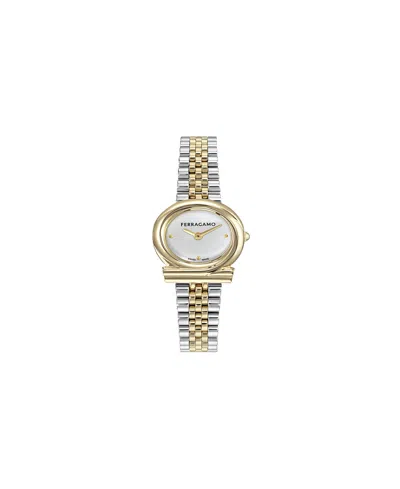 Ferragamo Women's Two-tone Stainless Steel Bracelet Watch, 23mm In Multi
