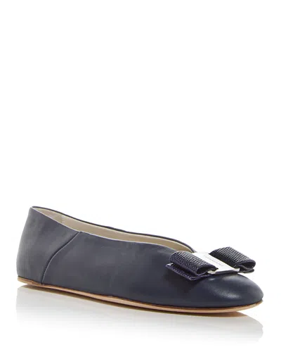 Ferragamo Women's Vanna Bow Ballet Flats - Exclusive In Midnight