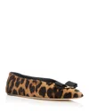 Ferragamo Vanna Leopard Print Ballet Flats In Multi Color
