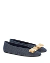 Ferragamo Denim Ballet Flats For In Denim