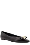 Ferragamo Women's Vara Bow Detailed Ballet Flats In Black In Black