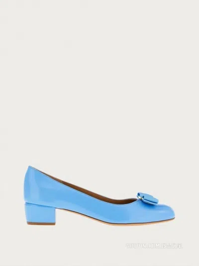 Ferragamo Women's Vara Bow Pumps In Blue