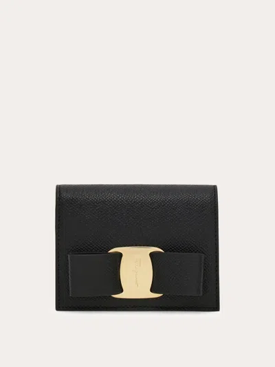 Ferragamo Women's Vara Bow Wallet In Black