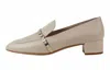 Ferragamo Women's Vara Chunky Heel Shoes In Ecru In Gray