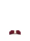 Ferragamo Vara Ribbed Bow Detail Hair Clips In Red