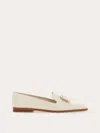 Ferragamo Women's Vara Plate Loafer In White In White