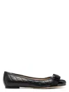 Ferragamo Ballet Flats Varina Patent Leather In Black