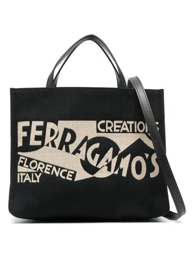 Ferragamo Women's Venna Small Tote Bag In Black