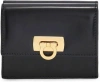 Ferragamo Gancini Clasp Wanda French Folding Wallet In Black