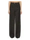 Ferragamo Wide Dark Denim Jeans In Multicolor