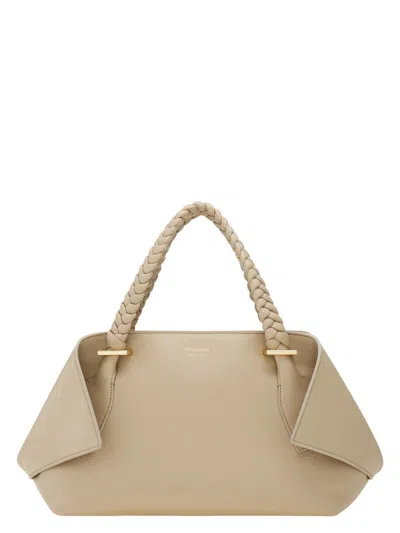 FERRAGAMO WOMEN'S WINE BRAIDED HANDLES BAG