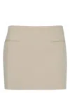 Ferragamo Wool Mini Skirt In Sand