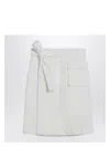 Ferragamo Mini Wrap Skirt In Cotton Blend