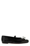 Ferragamo New Vara Bow-embellished Ballet Flats In Black