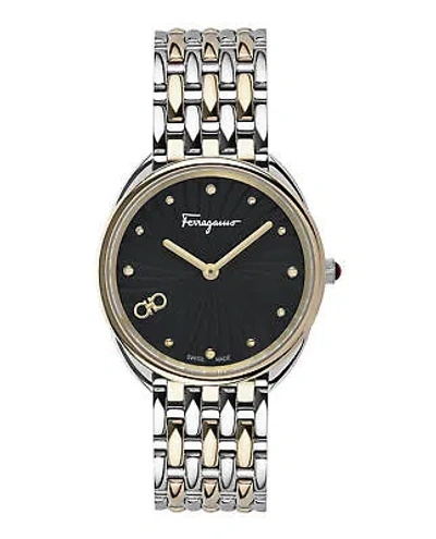 Pre-owned Ferragamo Womens Cuir Two Tone 34mm Bracelet Fashion Watch