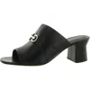 Ferragamo Sandals Block Heel Gancini Buckle In Black