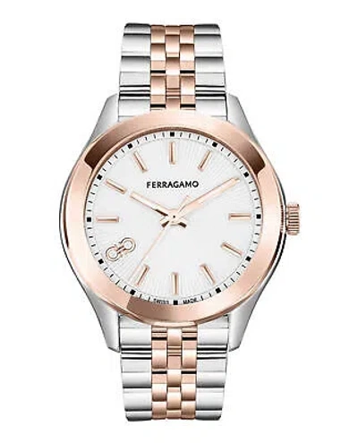 Pre-owned Ferragamo Womens  Classic Two Tone 38mm Bracelet Fashion Watch