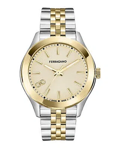 Pre-owned Ferragamo Womens  Classic Two Tone 38mm Bracelet Fashion Watch