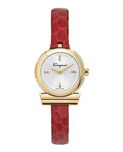 Pre-owned Ferragamo Womens Gancino Gold 23mm Strap Fashion Watch