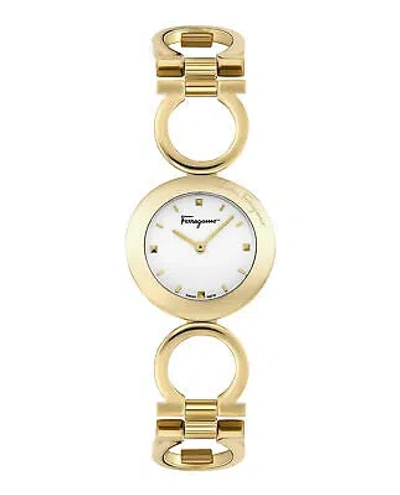 Pre-owned Ferragamo Womens Gancino Gold 28mm Bracelet Fashion Watch
