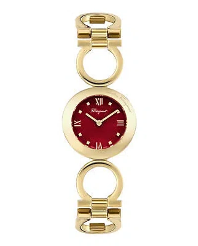 Pre-owned Ferragamo Womens Gancino Gold 28mm Bracelet Fashion Watch